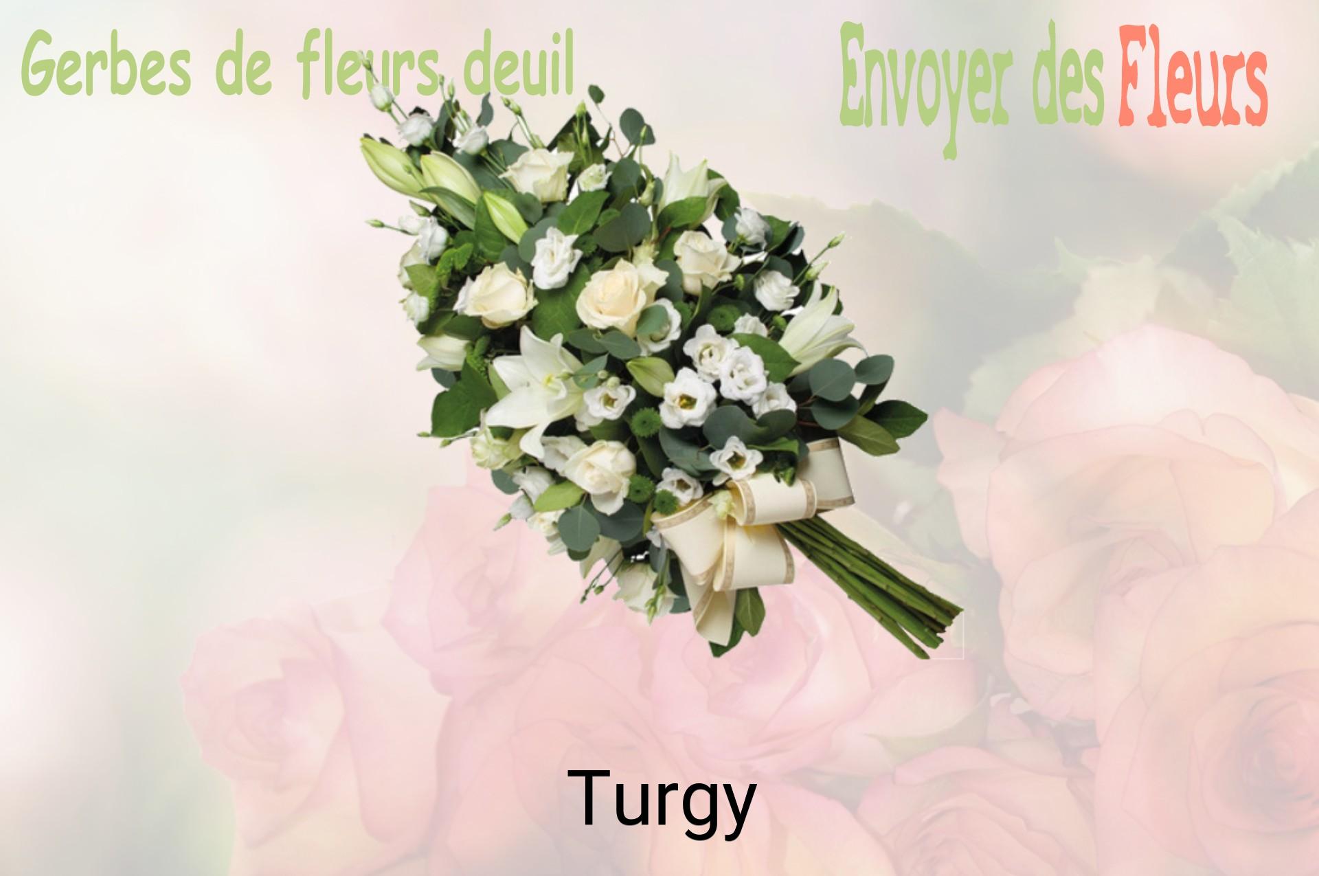 Gerbe de fleurs de deuil livrée à Turgy